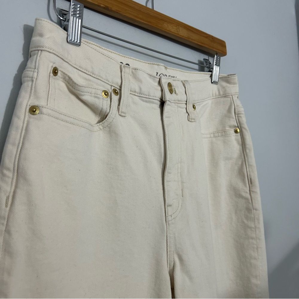 J.Crew Classic Straight Jeans in Ecru White Cream - Picture 6 of 11